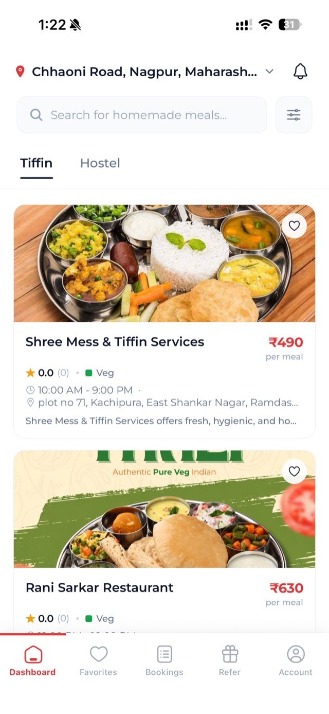Tifstay app screen 2 of 9